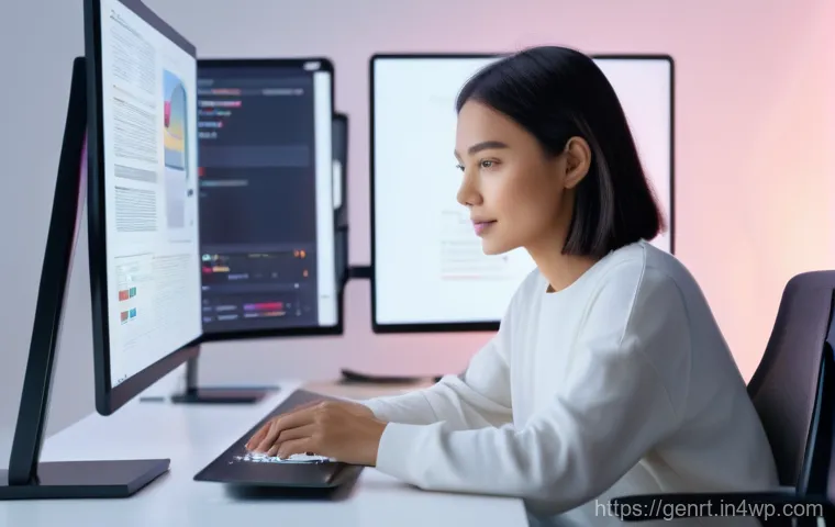 생성형 AI를 통한 콘텐츠 혁신 사례 - **AI-Powered Content Creation Studio**
A dynamic, futuristic image of a young female content cre...